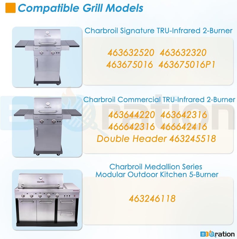 BBQration 17" Grill Emitter for Charbroil TRU Infrared 463644220 463632320 463642316 463675016 463644220 G362-2100-W1, 17 inch Replacement Parts Grill Emitter for Charbroil 463245518 463675016P1 - Image 2